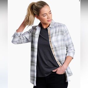 Kuhl Women’s Kamila Flannel, Color Sage, NWOT